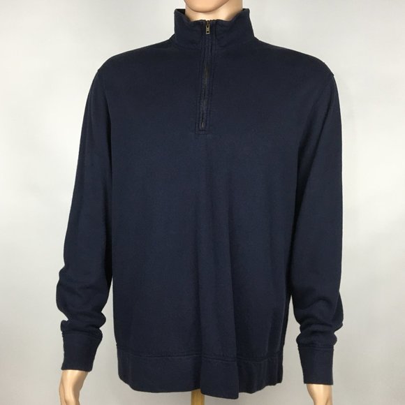 J. Crew Other - J Crew Men's 1/4 Zip Navy Blue Pull Over
